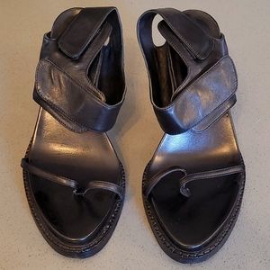Vintage Leather High Heeles Sandals